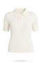 Ecru Hair Knit Short Sleeve Knitwear - 4