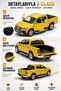 Die Cast Mercedes-Benz X-Class Pick-Up Set of 4 12.5 cm – 1:42 Scale Metal Pull-Back Model Car with Opening Doors and Rear Cargo Box - 4