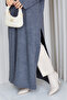Women's Slit Detailed Long Full Length Tunic - 5