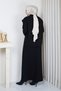 Women's Mercerized Knitwear Dress with Collar Brooch and Bolero - 7