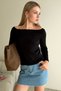 Kayık Yaka Flexible Knitwear Blouse