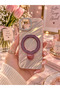 iPhone 15 Compatible Premium Stone Glossy Pearlescent Case with Stand – Camera Frame, Stylish Design, Shock Absorbing - 4