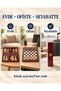 3 in 1 Wooden Chess Backgammon Checkers Set 24X24 cm Foldable Classic Game - 8