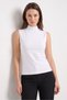 2-White Women's Sleeveless Half Turtleneck Body/Blouse - Pack of 2 - 3