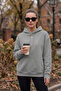 Women's Winter 3-Strand Fleece Hooded Oversize Sweatshirt with Cut-Out Pockets - 3