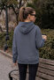 Women's Winter 3-Strand Fleece Hooded Oversize Sweatshirt with Cut-Out Pockets - 4