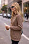 Women's Winter 3-Strand Fleece Hooded Oversize Sweatshirt with Kangaroo Pocket - 5