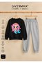 Mermaid Printed Hoodless Sweatshirt Tracksuit Set – Ages 3-12