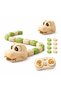 Magnetic Greedy Snake Remote Control Racing Game – RC Snake Toy with Magnetic Block Collection, Growing Tail, LED Lights & Sound Effects, USB Rechargeable Tabletop Indoor Game for Kids, Famil