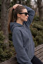 Women's Winter 3-Strand Fleece Hooded Oversize Sweatshirt with Cut-Out Pockets - 6