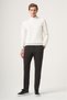 Cream Color Turtleneck Long Sleeve Knitted Comfort Fit Cotton Sweater 1012265001 - 2