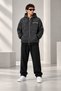 Unisex Oversize Patterned Zipper Hooded Sweatshirt with Different Print Options and Pockets Streetwear Hoodie
