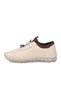 Ecru Genuine Leather Rubber Laced Anatomical Women's Casual Shoes Z510 - 4