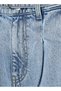Denim Barrel Fit Cotton Jeans with Belt - 6