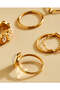 Women Gold Embellished Finger Rings 6 Piece Set - 4