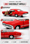 Die Cast 1967 Chevrolet Impala Model Car Set of 4 12.5cm – 1:43 Scale Metal Body Pull-Open Doors Pull-Open Doors Classic Car - 7