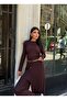 Women's Brown Blouse Pants Bottom Top Set - 5