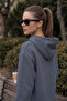 Women's Winter 3-Strand Fleece Hooded Oversize Sweatshirt with Cut-Out Pockets - 5