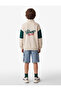 Printed Long Sleeve High Neck Zippered Sweatshirt - 4