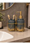 3 Piece Liva Bathroom Set - Anthracite Gold
