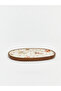 Lcw Home Mixed Animal Patterned Round Plate with Wooden Detail - 5