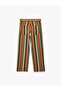 Striped Cotton Straight Denim Trousers - Straight Jeans - 2