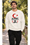 Men's Canakkale Martyrs Memorial and Moon Star Printed Crew Neck Casual Regular Fit Sweatshirt