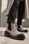 Brawn Genuine Leather Men's Chelsea Boots with Vintage Toe Detail and Elastic Thick Sole - 5