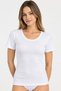 3013 Women's Plus Size Premium 100% Cotton Camisole Ribbed Short Sleeve Undershirt Undershirt - 4