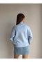Turtleneck Zippered Soft Textured Sweatshirt - 6