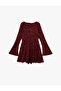 Tie-Up V-Neck Long Spanish Sleeves Lace Embroidered Tulle Mini Jumpsuit - 3
