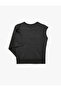 Asymmetrical Cut Layered Degaje Collar Boxy Single Sleeve Knitwear Blouse - 6