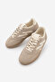 Women's Sneaker Lace-Up Suede Sports Shoes Starse Beige