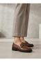 Women's Casual Shoes with Mink Leather Buckle - 2