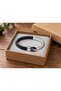 Quervan Nightwave Navy Blue Leather Men's Bracelet - Silver Tone Half Metal Mesh - 2