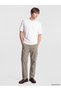 Vizyon New Season White Crew Neck Combed Cotton Men's T-Shirt - 2