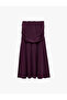 Slim Fit Regular Waist Folded Draped Flowy Long Skirt - 4