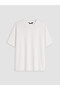 Vizyon New Season White Crew Neck Combed Cotton Men's T-Shirt - 5