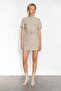 Belt Detailed Dress Beige - 2