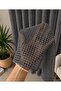 Mesh Knitted Anthracite Tulle Curtain Heavy Weight (1/3 Dense Pleat)
