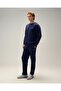 6Wm4029-Nv Men's Sweatpants Navy Blue - 4