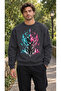 Men's Cyber Warrior Printed Crew Neck Casual Regular Fit Sweatshirt