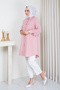 Women's Collar Detail Ruffled Yoke Shirt - 5