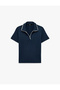 Modal Fabric Regular Fit Ribbed Short Sleeve Polo Collar T-Shirt - 4