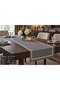 Silver Piko Detailed Linen Look Anthracite Color Runner 40 X 160 - 2