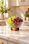 Glass Bowl with Acacia Stand 21X10 cm – Fruit, Snack, Dessert, and Presentation Bowl - 3