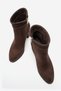 Zerdina Women's Faux Leather Boots Brown Suede - 4