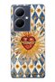 Vivo V29 Lite 5g Compatible Vintage Sun and Heart Pattern Transparent Phone Case