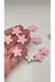 Daisy Beads Pink White 20Pcs Plastic Jewelry Beads - 2