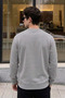 Men's Winter Thick Fleece Lined Soft Textured Crew Neck Regular Sweatshirt - 5